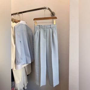 Wilfred Effortless Pants Long light blue Aritzia